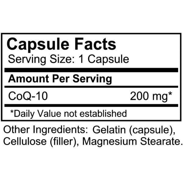CoQ-10 200 mg 30 caps - Image 2