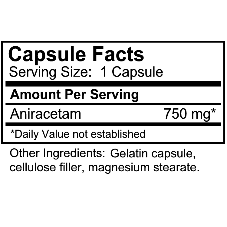 Aniracetam 750 mg 30 caps - Image 2